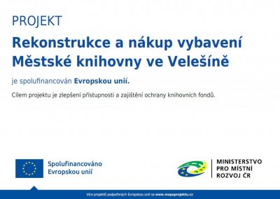 PROJEKT - Rekonstrukce a nkup vybaven Mstsk knihovny ve Velen