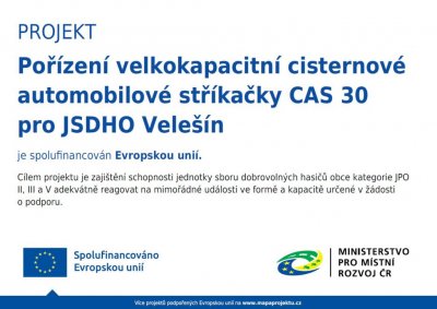 PROJEKT - Pozen velkokapacitn cisternov automobilov stkaky CAS 30 pro JSDHO Velen